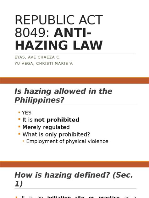 R.A. 8049: Anti.